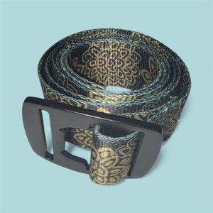 Croakies Belt black and gold web belt